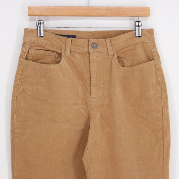 NWT BROOKS BROTHERS Women's Corduory Slim-Leg Pants Tan/Camel Brown Size 6 - Picture 3 of 9